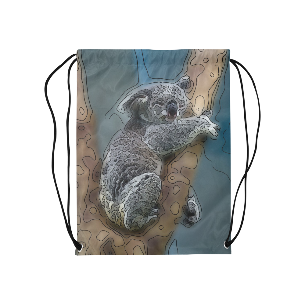 animal artstudion 16416 koala Medium Drawstring Bag Model 1604 (Twin Sides) 13.8"(W) * 18.1"(H)