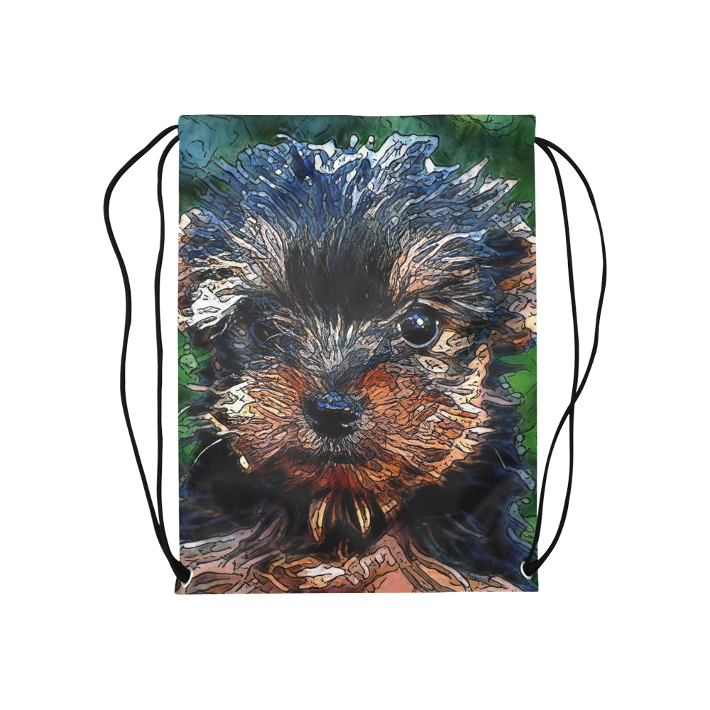 animal artstudion 14416 puppy Medium Drawstring Bag Model 1604 (Twin Sides) 13.8"(W) * 18.1"(H)