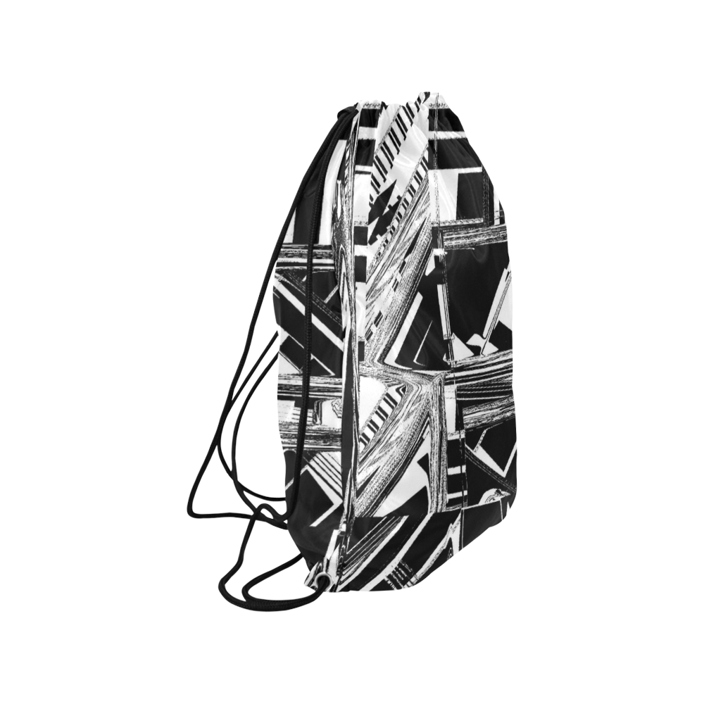 BW Glitch FG 01 Medium Drawstring Bag Model 1604 (Twin Sides) 13.8"(W) * 18.1"(H)