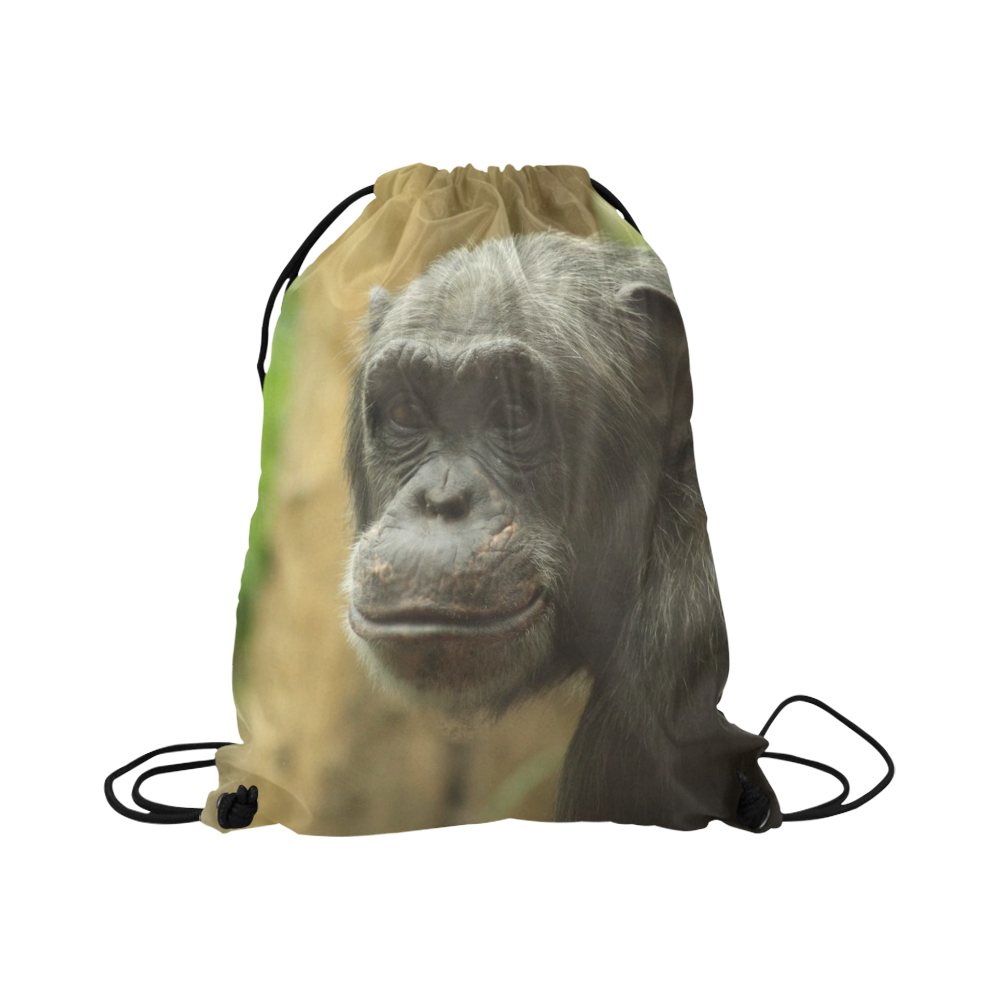 grinning chimp Large Drawstring Bag Model 1604 (Twin Sides)  16.5"(W) * 19.3"(H)