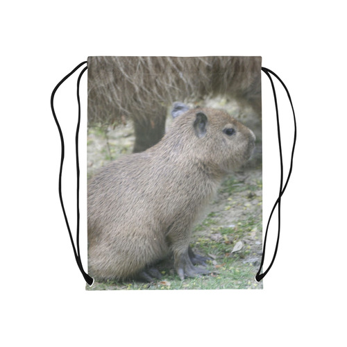 capybara baby Medium Drawstring Bag Model 1604 (Twin Sides) 13.8"(W) * 18.1"(H)