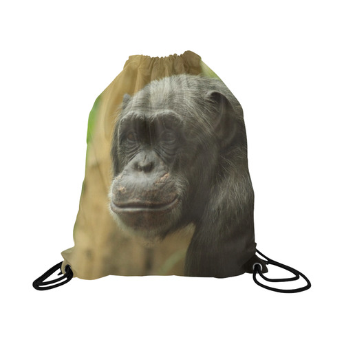 grinning chimp Large Drawstring Bag Model 1604 (Twin Sides)  16.5"(W) * 19.3"(H)