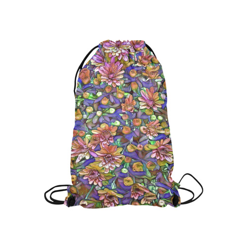 lovely floral 31B Small Drawstring Bag Model 1604 (Twin Sides) 11"(W) * 17.7"(H)