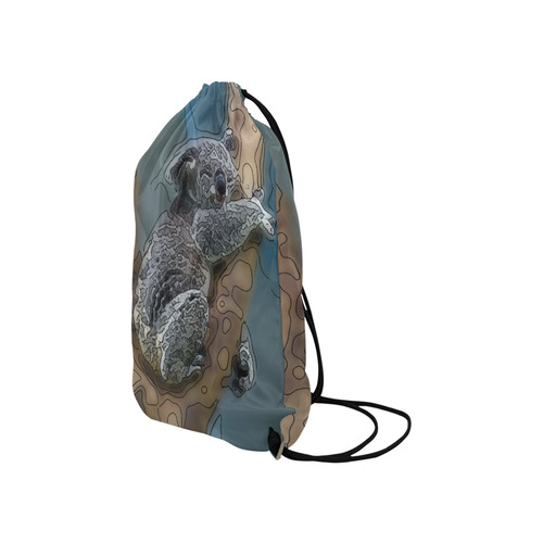 animal artstudion 16416 koala Small Drawstring Bag Model 1604 (Twin Sides) 11"(W) * 17.7"(H)
