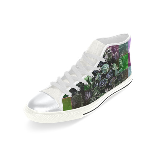 Foliage Patchwork #13 - Jera Nour High Top Canvas Women's Shoes/Large Size (Model 017)