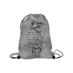 diamond owl Medium Drawstring Bag Model 1604 (Twin Sides) 13.8"(W) * 18.1"(H)
