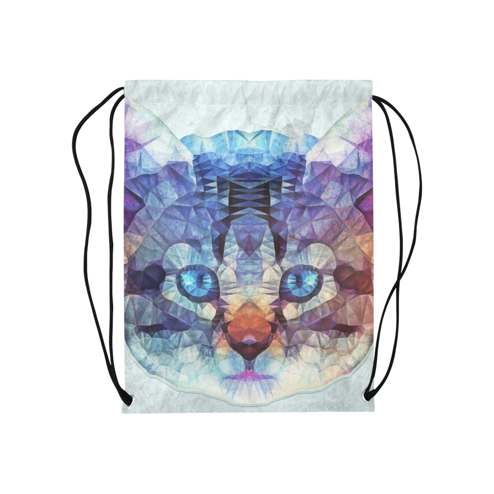 abstract kitten, cat Medium Drawstring Bag Model 1604 (Twin Sides) 13.8"(W) * 18.1"(H)