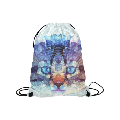 abstract kitten, cat Medium Drawstring Bag Model 1604 (Twin Sides) 13.8"(W) * 18.1"(H)