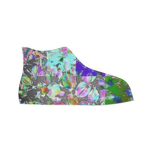 Foliage Patchwork #12 - Jera Nour High Top Canvas Women's Shoes/Large Size (Model 017)