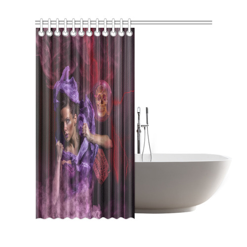 The Ritual of a Witch called a Ghost Shower Curtain 69"x72"