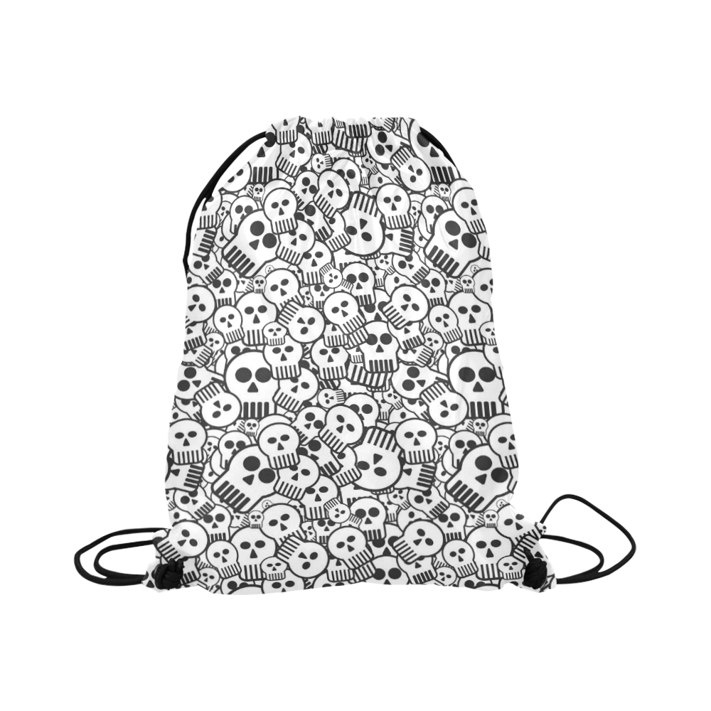 toon skulls Large Drawstring Bag Model 1604 (Twin Sides)  16.5"(W) * 19.3"(H)