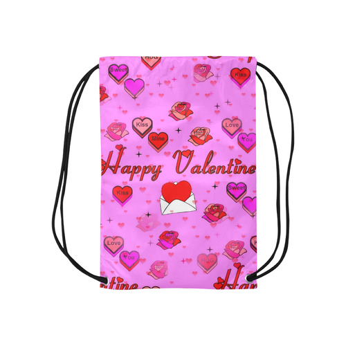 Valentine by Popart Small Drawstring Bag Model 1604 (Twin Sides) 11"(W) * 17.7"(H)