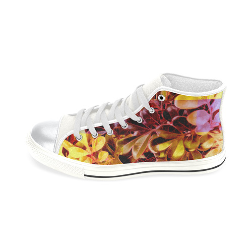 Foliage Patchwork #11 - Jera Nour High Top Canvas Women's Shoes/Large Size (Model 017)