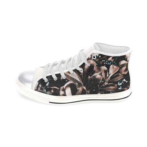 Foliage #5 - Jera Nour High Top Canvas Women's Shoes/Large Size (Model 017)