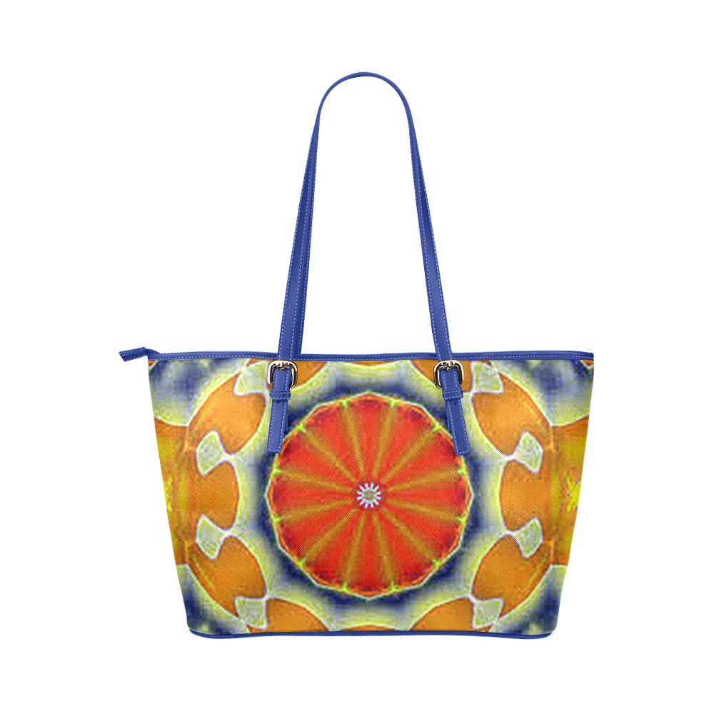 clementine-Annabellerockz-leather tote Leather Tote Bag/Large (Model 1651)