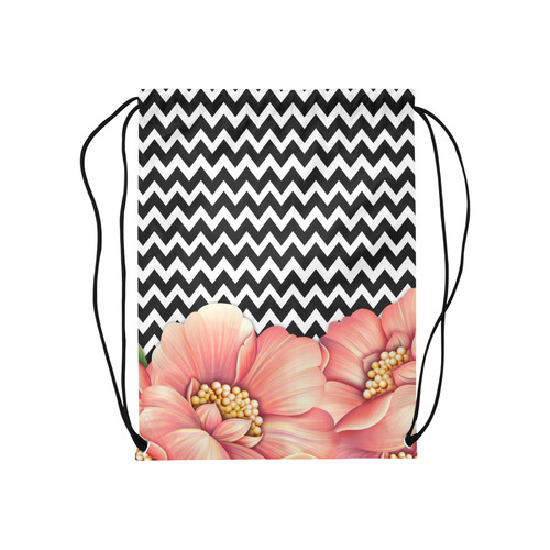 flower power, flowers Medium Drawstring Bag Model 1604 (Twin Sides) 13.8"(W) * 18.1"(H)