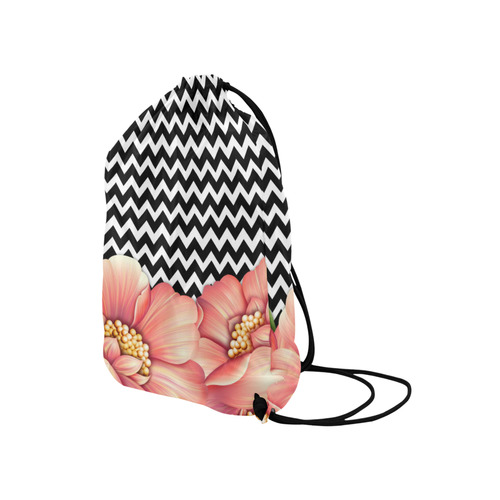 flower power, flowers Medium Drawstring Bag Model 1604 (Twin Sides) 13.8"(W) * 18.1"(H)