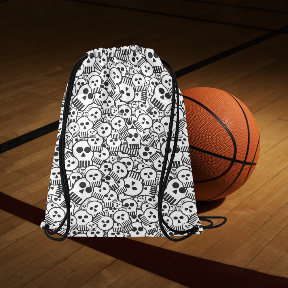 toon skulls Large Drawstring Bag Model 1604 (Twin Sides)  16.5"(W) * 19.3"(H)