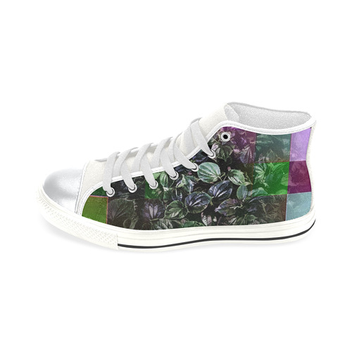 Foliage Patchwork #13 - Jera Nour High Top Canvas Women's Shoes/Large Size (Model 017)