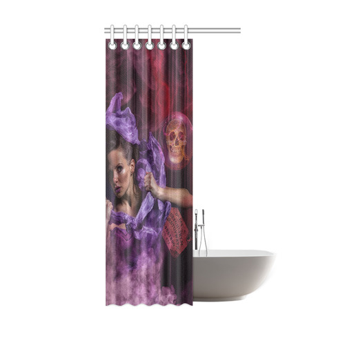 The Ritual of a Witch called a Ghost Shower Curtain 36"x72"