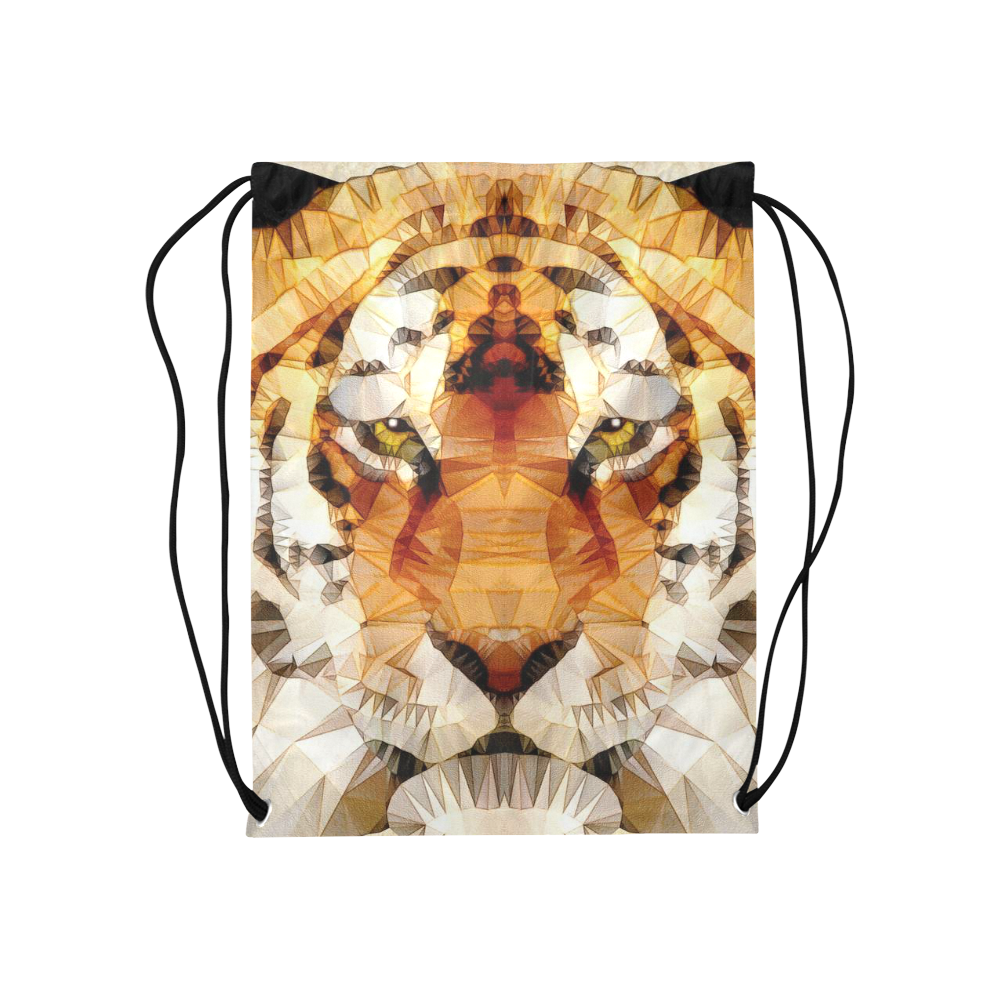 abstract tiger Medium Drawstring Bag Model 1604 (Twin Sides) 13.8"(W) * 18.1"(H)