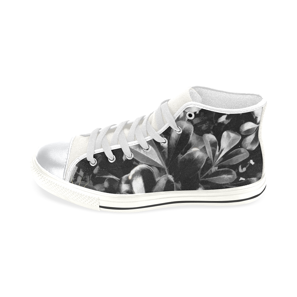 Foliage #1 - Jera Nour High Top Canvas Women's Shoes/Large Size (Model 017)