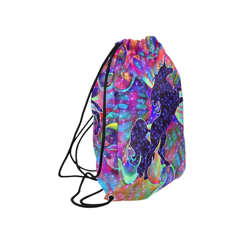UNICORN OF THE UNIVERSE multicolored Large Drawstring Bag Model 1604 (Twin Sides)  16.5"(W) * 19.3"(H)