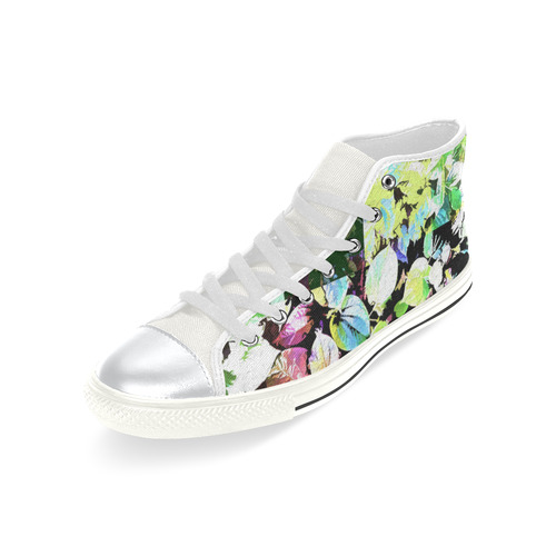 Foliage Patchwork #2 - Jera Nour High Top Canvas Women's Shoes/Large Size (Model 017)