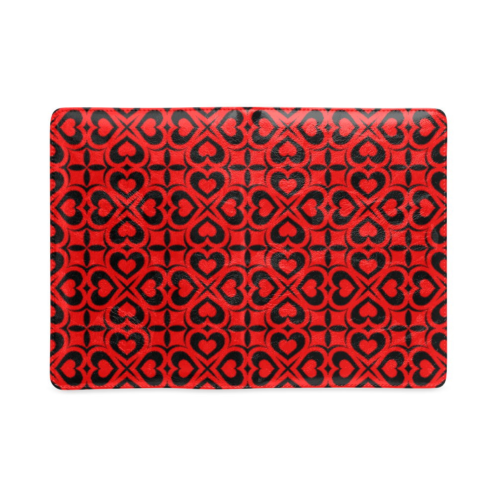 Red Black Heart Lattice Custom NoteBook A5