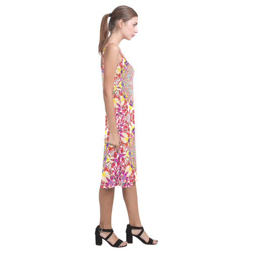Coral xmas design Alcestis Slip Dress (Model D05)