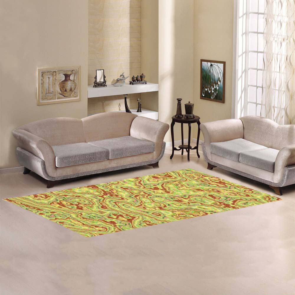 lovely marbled 1116G Area Rug 9'6''x3'3''