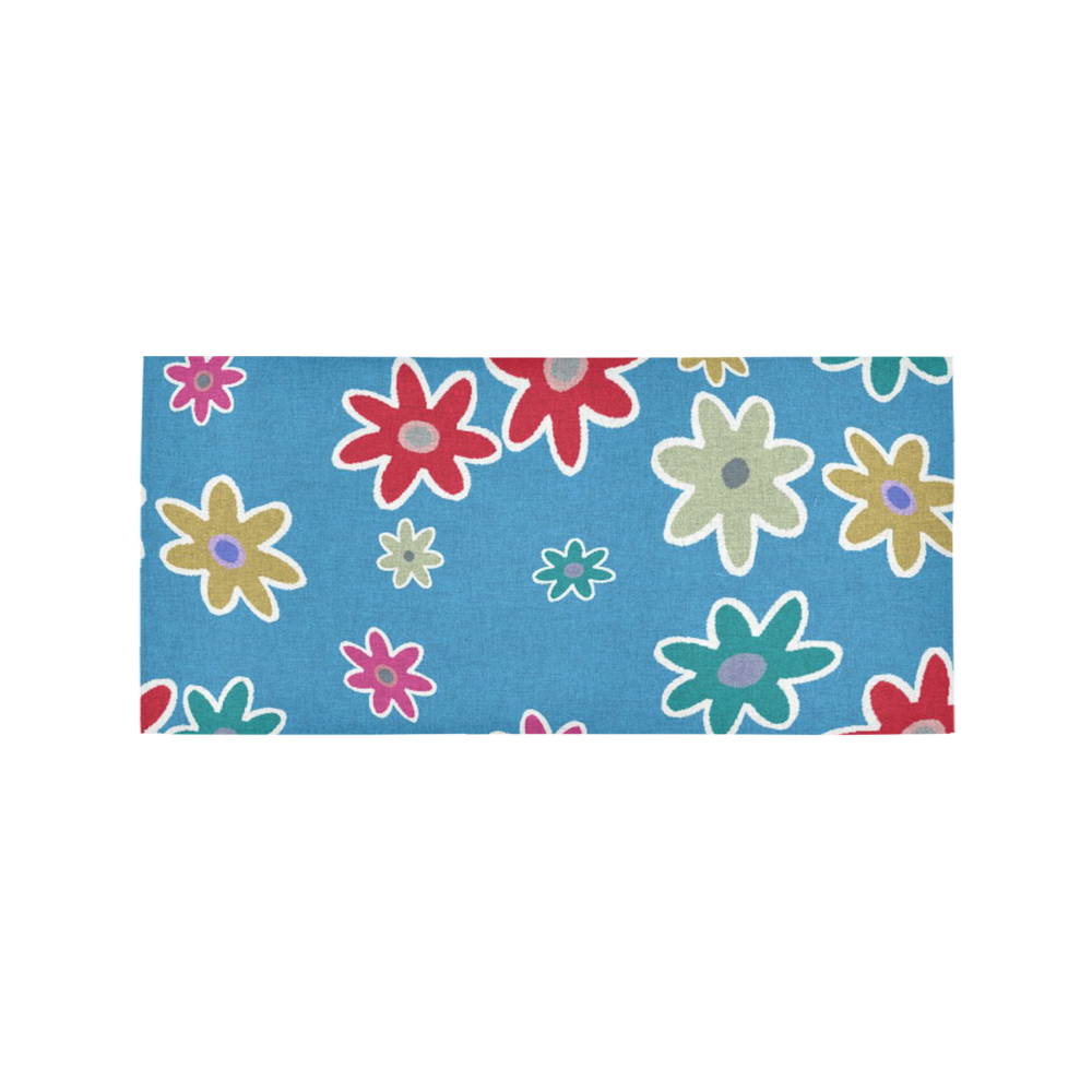 Floral Fabric 1A Area Rug 7'x3'3''