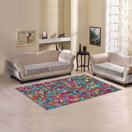 lovely floral 31A Area Rug 5'x3'3''
