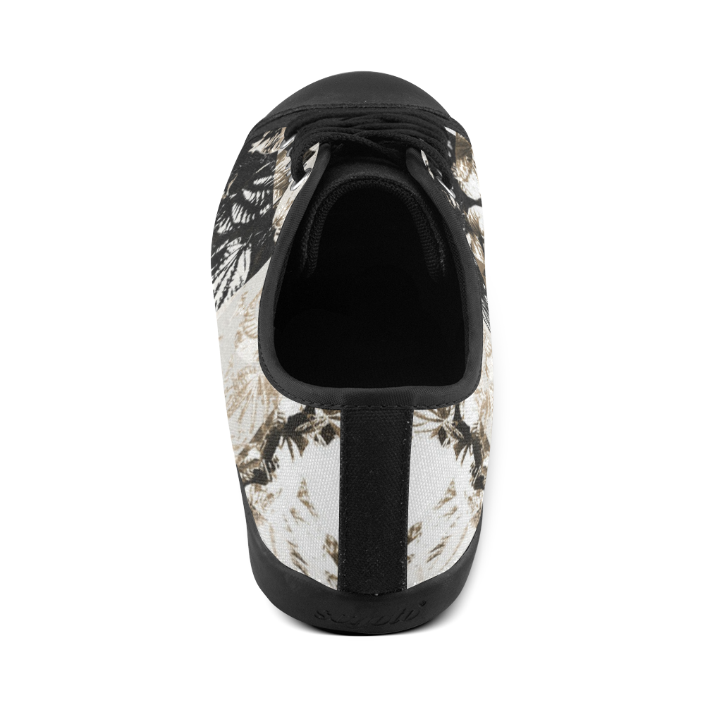 Foliage Patchwork #8 - Jera Nour Canvas Shoes for Women/Large Size (Model 016)
