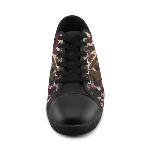 Foliage Patchwork #6 - Jera Nour Canvas Shoes for Women/Large Size (Model 016)