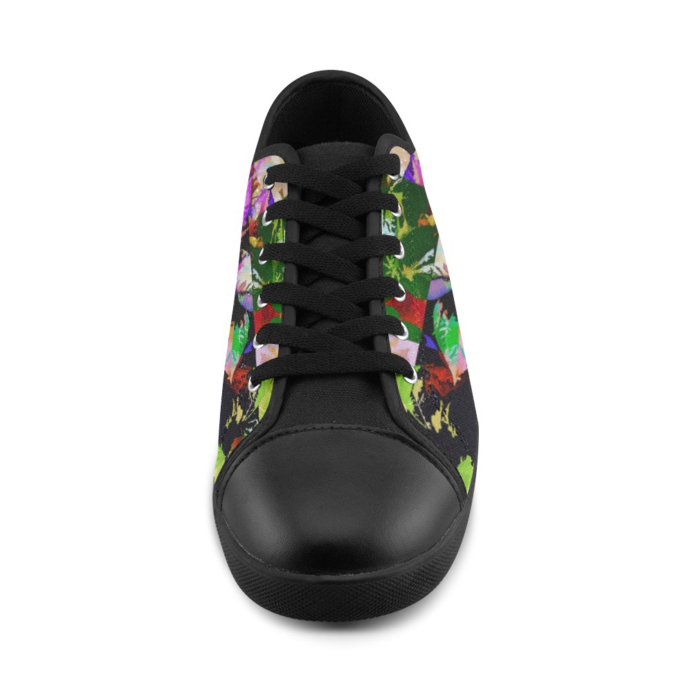 Foliage Patchwork #14 - Jera Nour Canvas Shoes for Women/Large Size (Model 016)