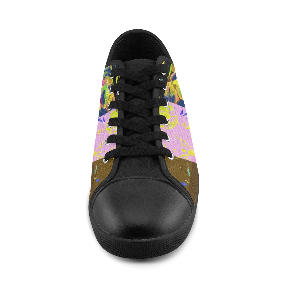 Foliage Patchwork #3 - Jera Nour Canvas Shoes for Women/Large Size (Model 016)