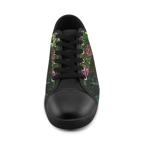 Foliage Patchwork #1 - Jera Nour Canvas Shoes for Women/Large Size (Model 016)