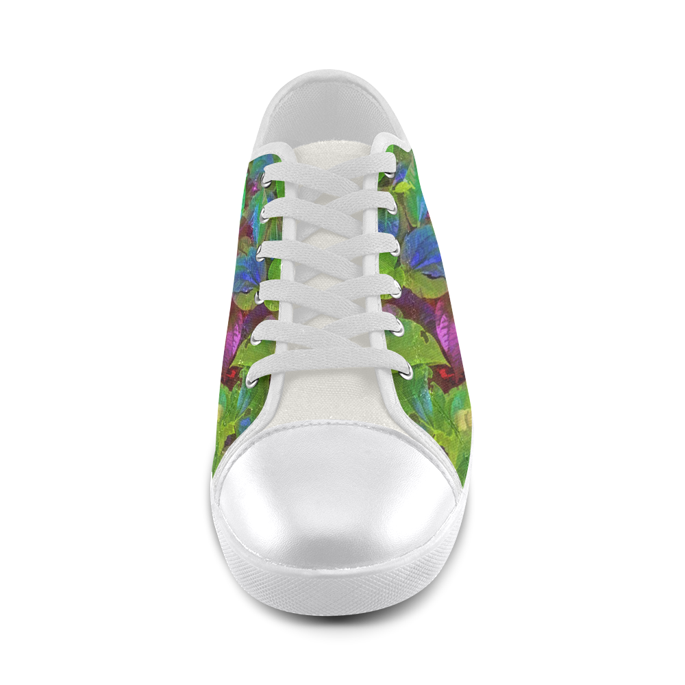 Foliage Patchwork #10 - Jera Nour Canvas Shoes for Women/Large Size (Model 016)