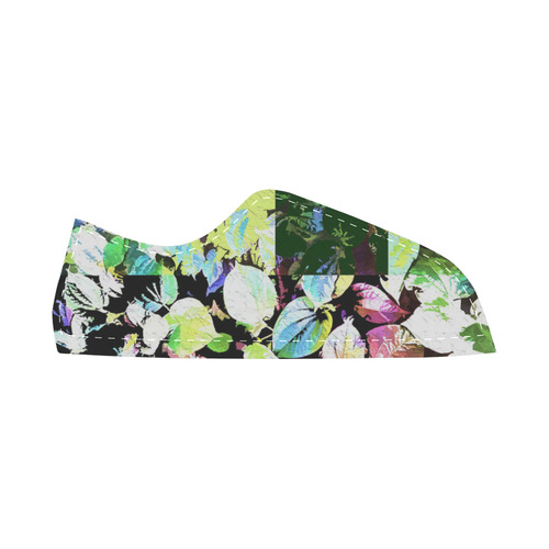 Foliage Patchwork #2 - Jera Nour Canvas Shoes for Women/Large Size (Model 016)