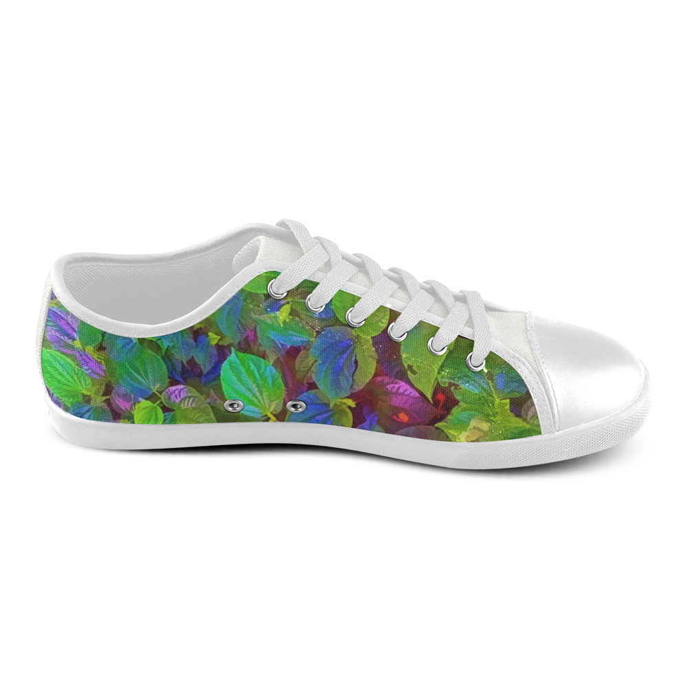 Foliage Patchwork #10 - Jera Nour Canvas Shoes for Women/Large Size (Model 016)