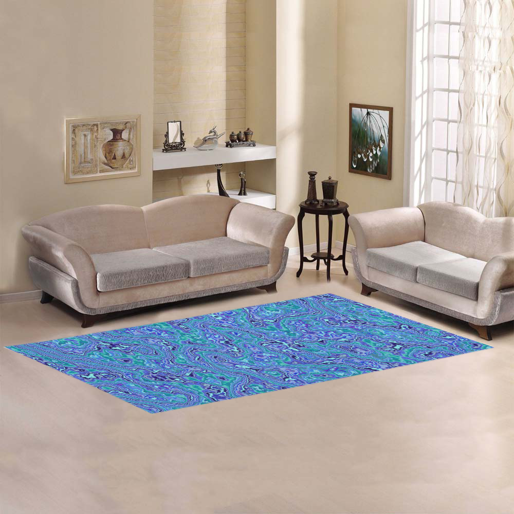 lovely marbled 1116F Area Rug 9'6''x3'3''