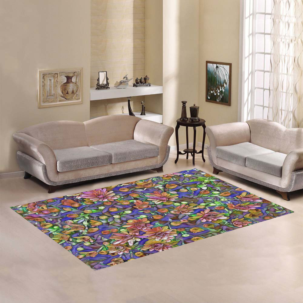 lovely floral 31B Area Rug7'x5'