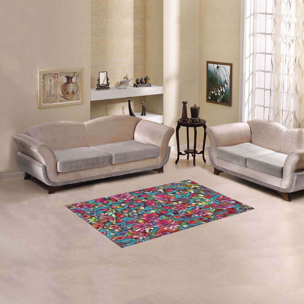 lovely floral 31A Area Rug 2'7"x 1'8‘’