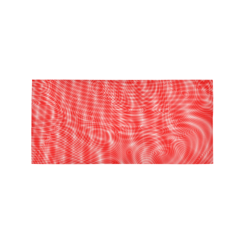 abstract moire red Area Rug 7'x3'3''