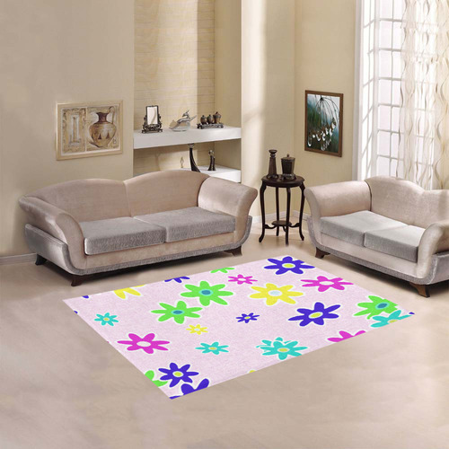 Floral Fabric 1C Area Rug 5'3''x4'