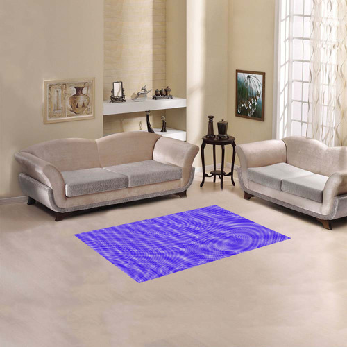 abstract moire blue Area Rug 2'7"x 1'8‘’