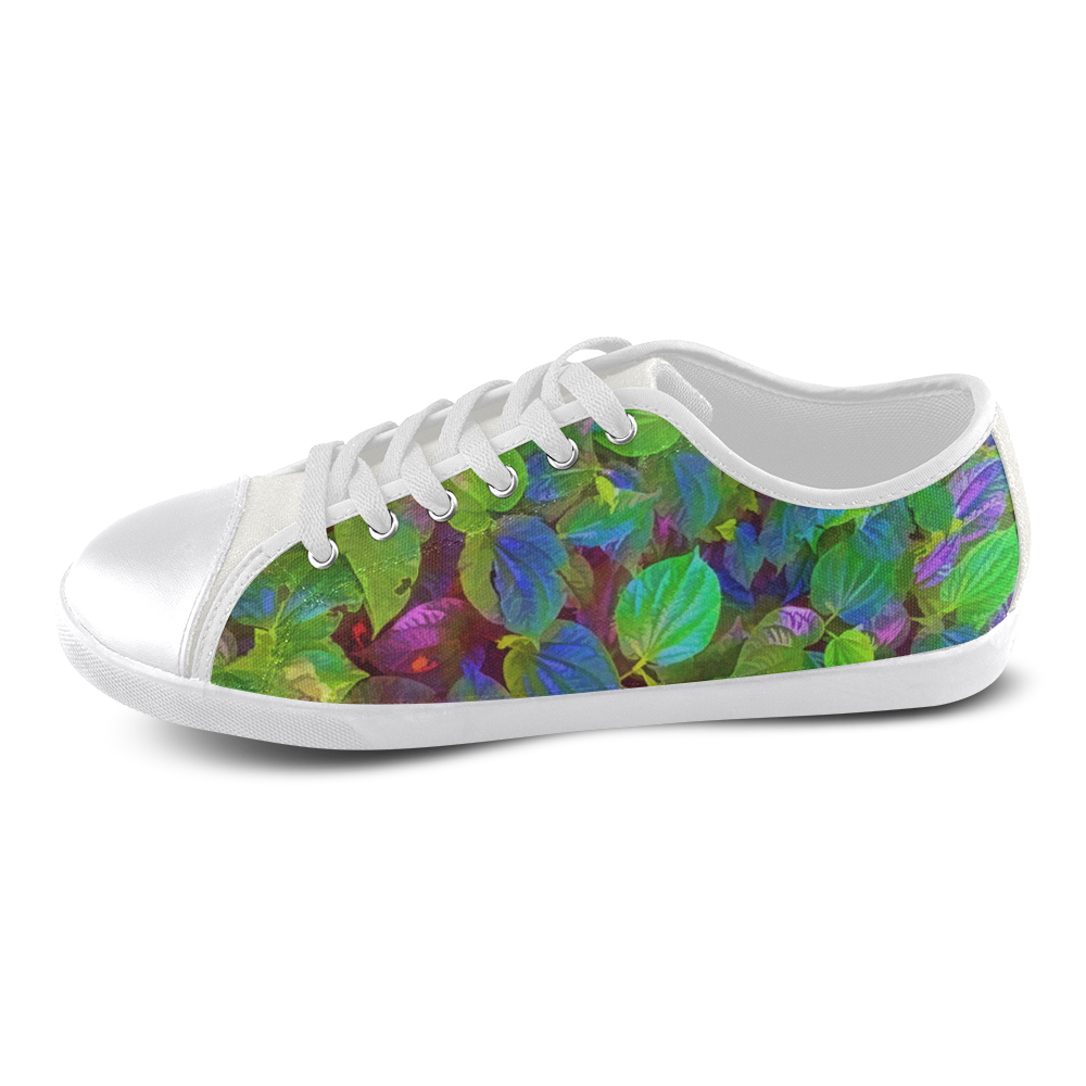 Foliage Patchwork #10 - Jera Nour Canvas Shoes for Women/Large Size (Model 016)