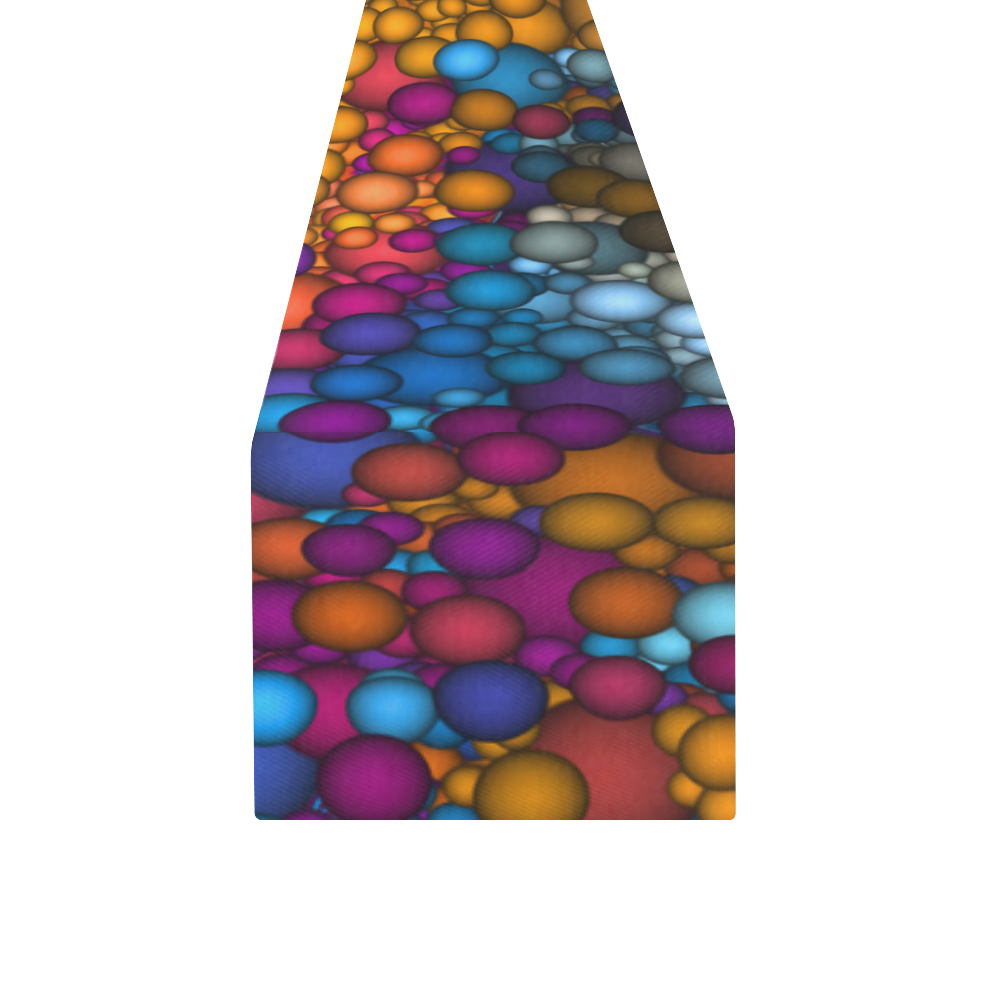 Dotted Gradients Chaos Pattern multicolored Table Runner 14x72 inch