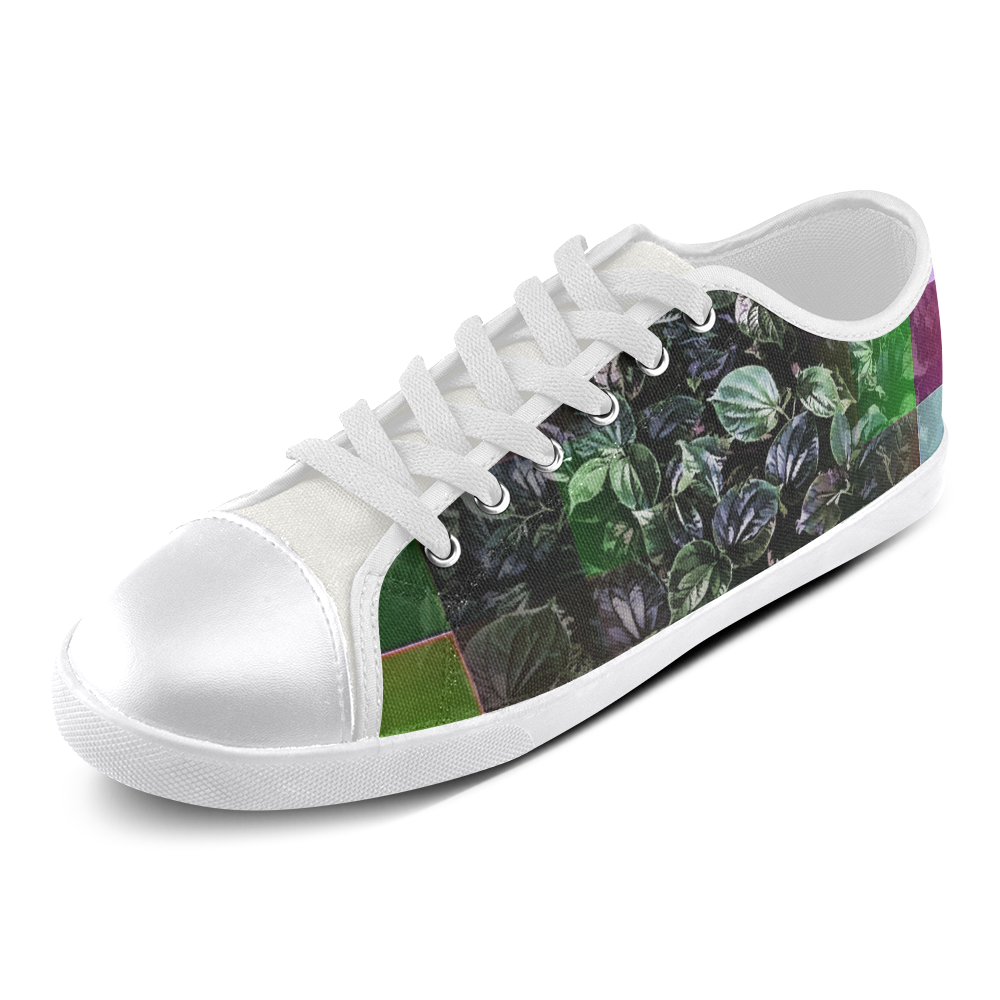 Foliage Patchwork #13 - Jera Nour Canvas Shoes for Women/Large Size (Model 016)